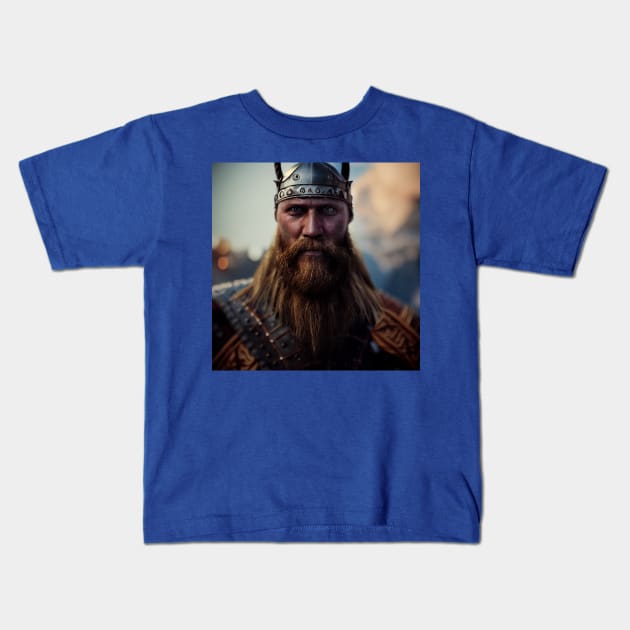 Viking Raider Kids T-Shirt by Grassroots Green